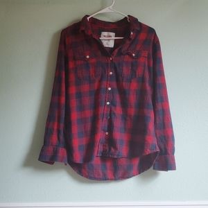 MOSSIMO Flannel Patterned Button Up Size Large